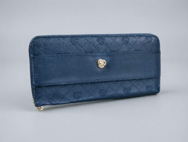 Embossed Zip-Around Women's Wallet